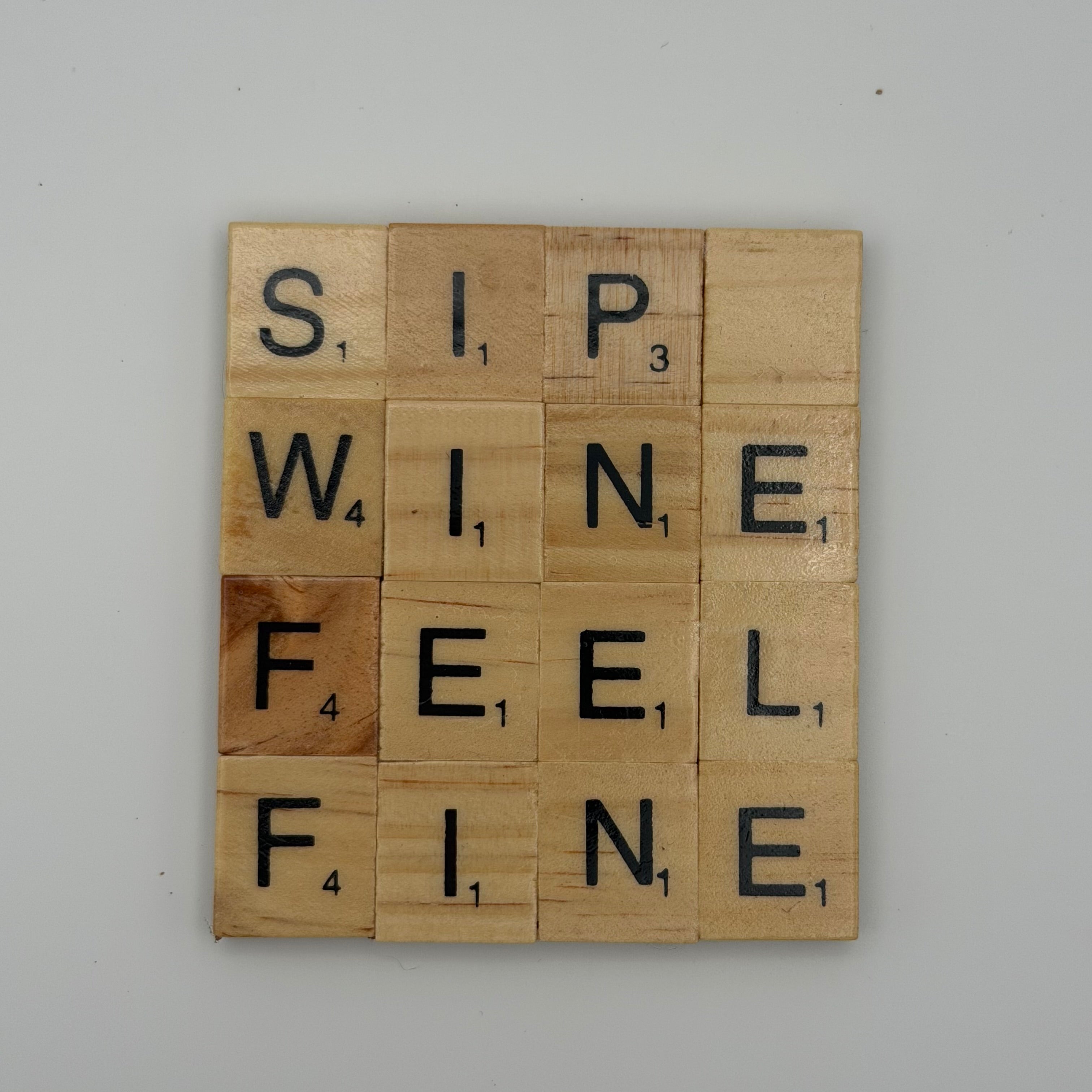 ‘Sip Wine Feel Fine’ Coaster