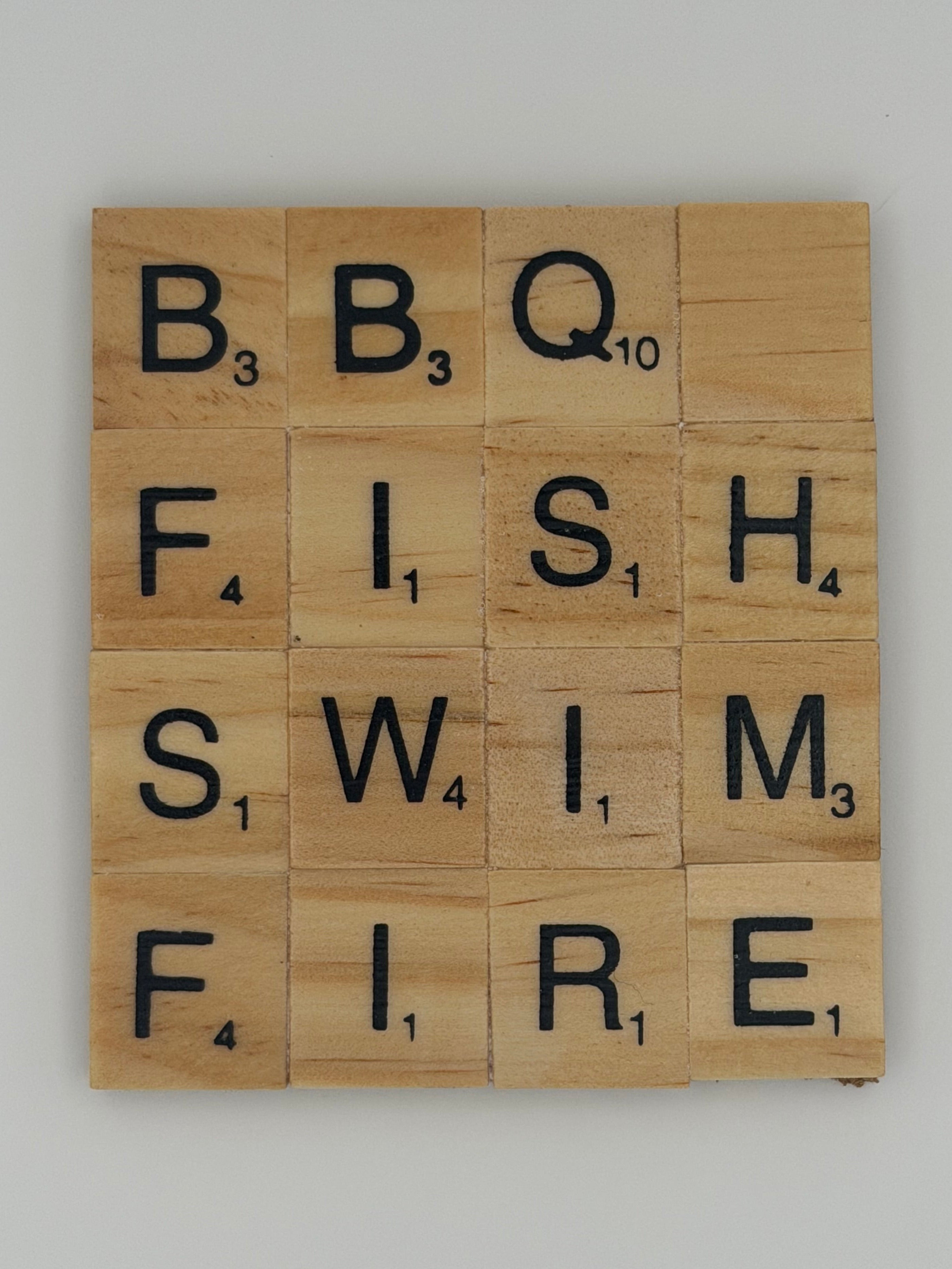 “BBQ, Fish, Swim, Fire” Coaster