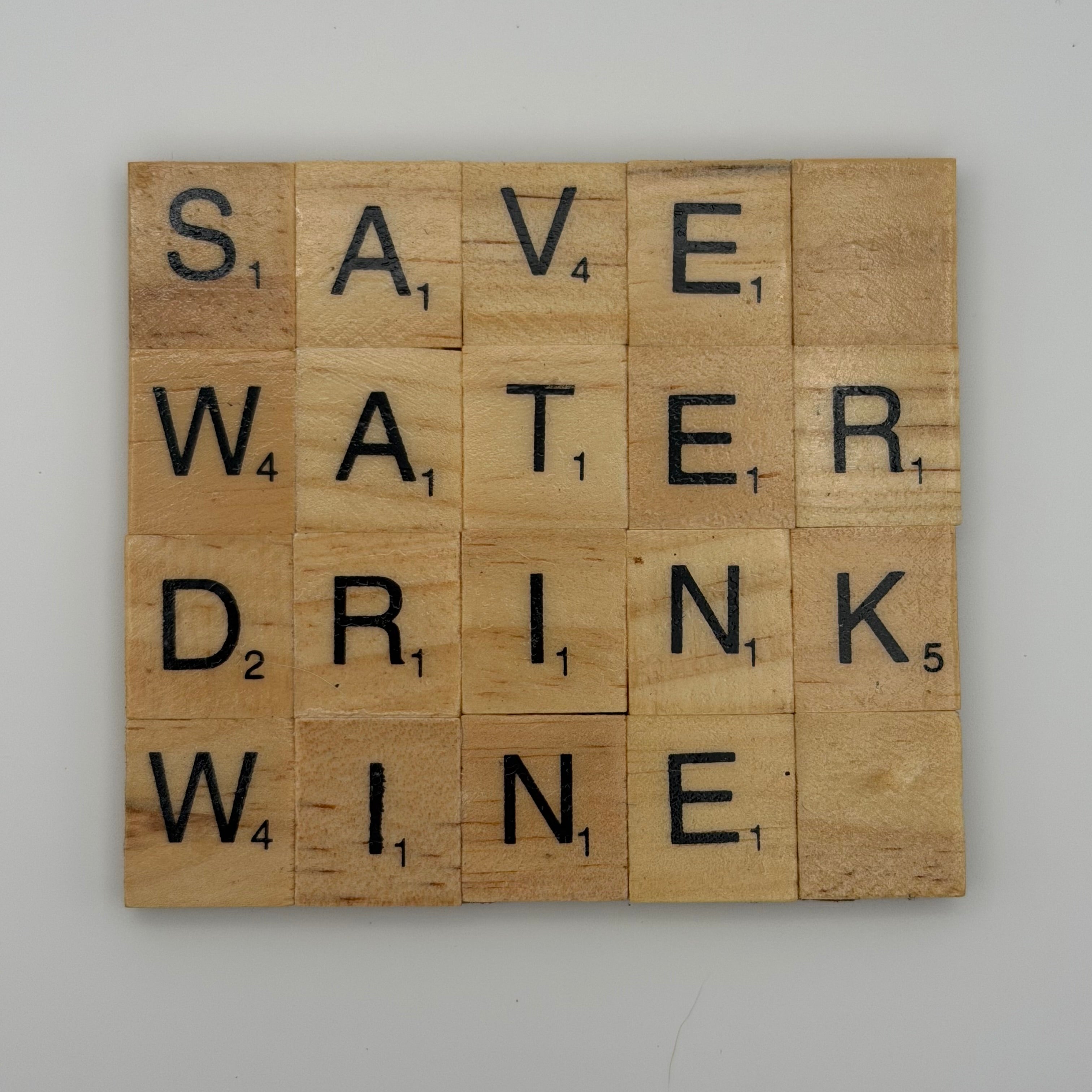‘Save Water Drink Wine’ Coaster